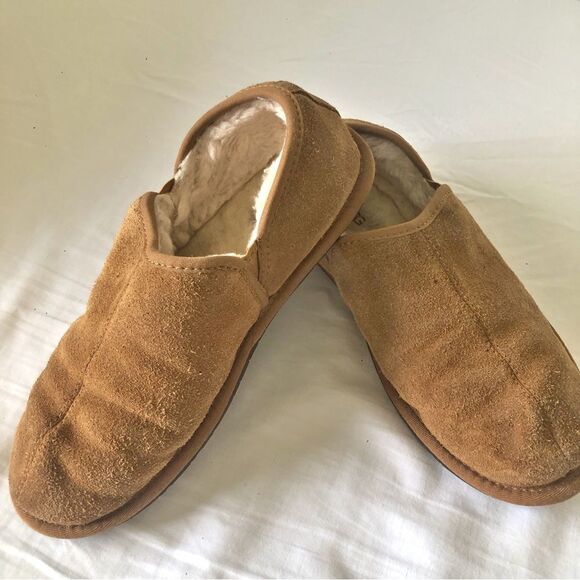 UGG Scuff Romeo Chestnut Slipper Shoes Women Size 9 Warm Cozy Winter Loafers - Picture 2 of 5